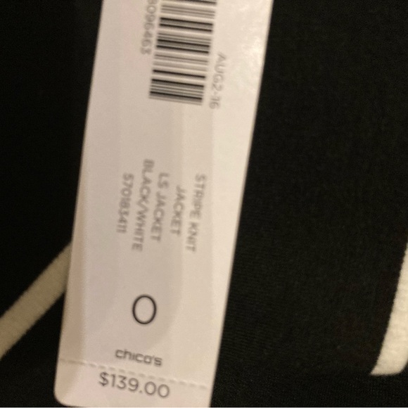 NWT Chico’s Stripe Knit Jacket - Picture 12 of 12